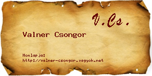 Valner Csongor névjegykártya